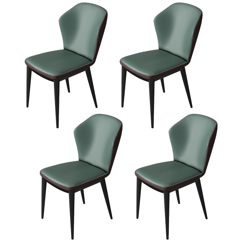 Modern Polyurethane Dining Chair 17'' Wide Wingback Side Chair for Home Use