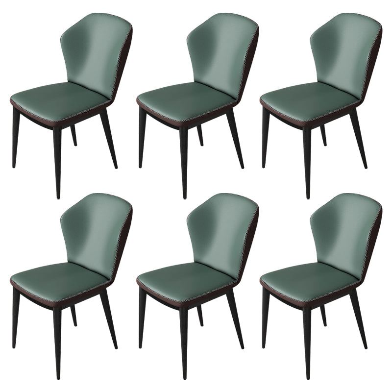 Modern Polyurethane Dining Chair 17'' Wide Wingback Side Chair for Home Use