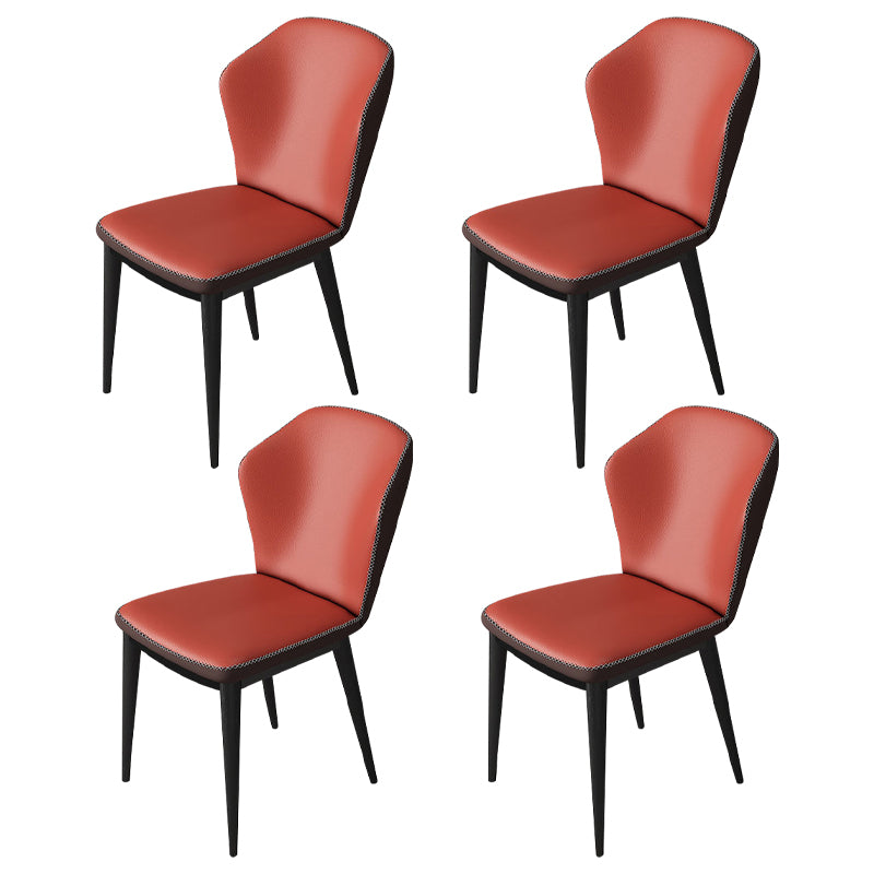 Modern Polyurethane Dining Chair 17'' Wide Wingback Side Chair for Home Use