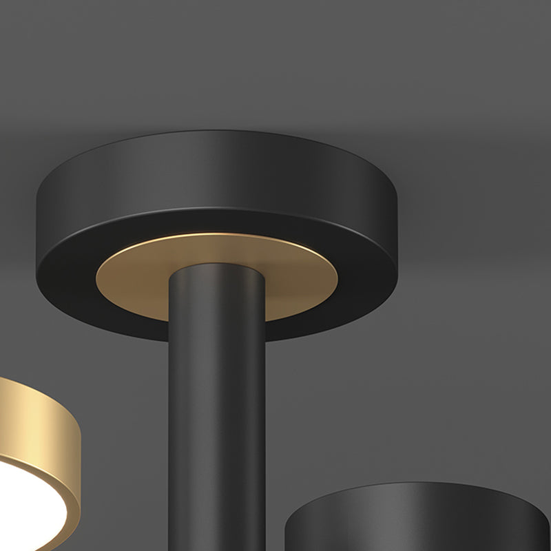 Araña contemporánea de metal redondeo de metal lámparas colgantes para dormitorio de sala de estar