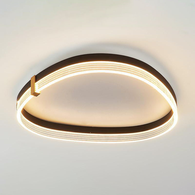 Luminaires encastrés de style moderne Ring Plafonniers encastrés à LED en acrylique à 1 lumière