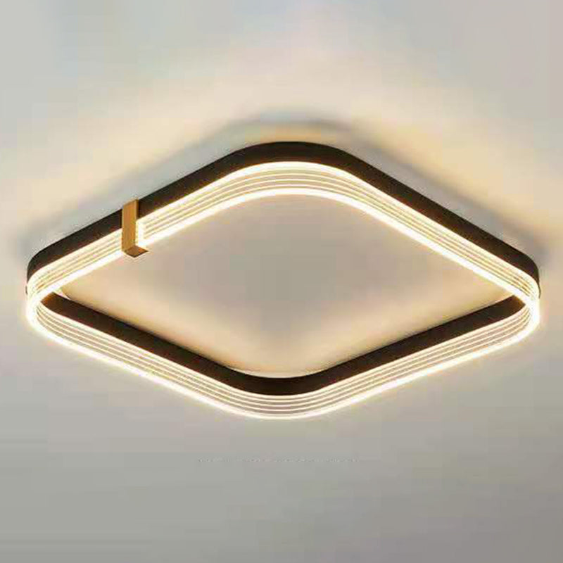 Luminaires encastrés de style moderne Ring Plafonniers encastrés à LED en acrylique à 1 lumière