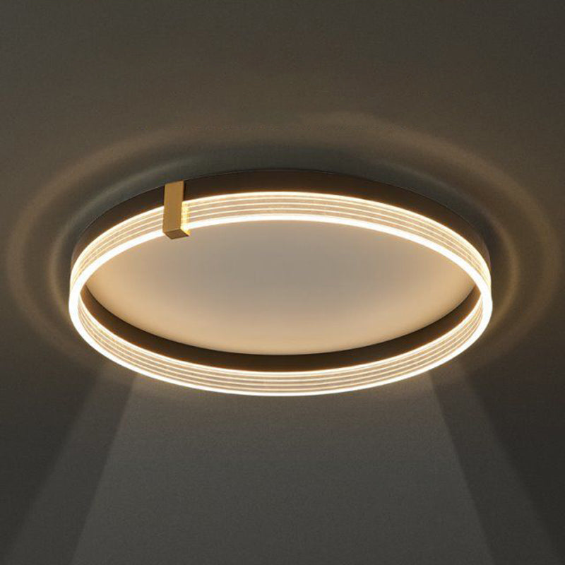 Luminaires encastrés de style moderne Ring Plafonniers encastrés à LED en acrylique à 1 lumière