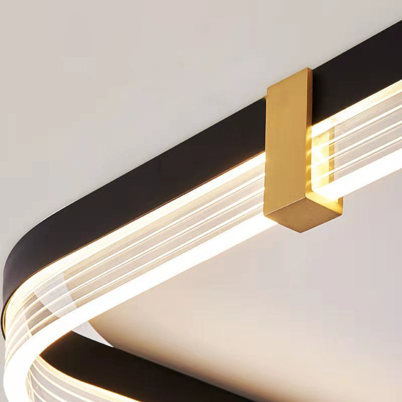 Luminaires encastrés de style moderne Ring Plafonniers encastrés à LED en acrylique à 1 lumière