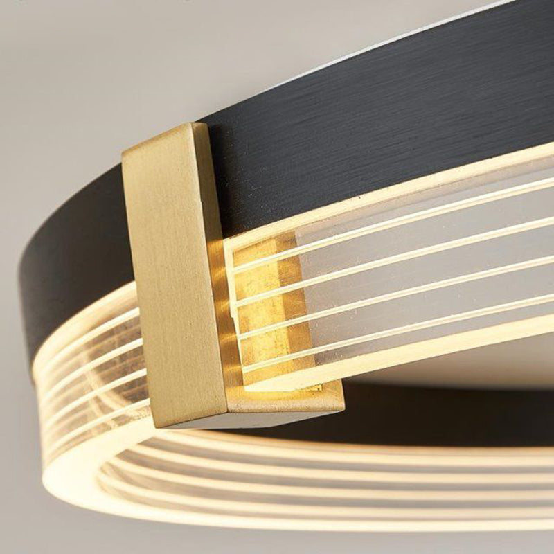 Luminaires encastrés de style moderne Ring Plafonniers encastrés à LED en acrylique à 1 lumière