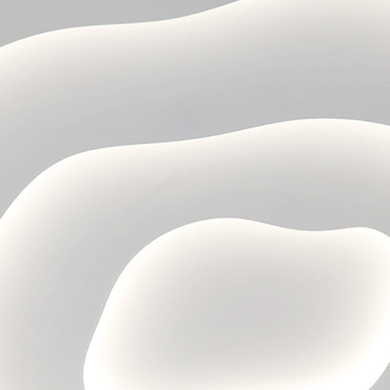 Witte Metalen Plafondlicht Lamp Moderne Stijl Cloud Flush Mount Plafondlicht Verlichting