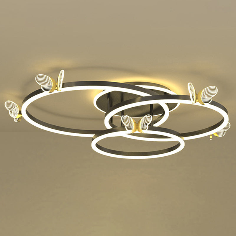 Multi Lights Acryl Deckenmontage Moderne Ring Bündige Fassung Led Licht