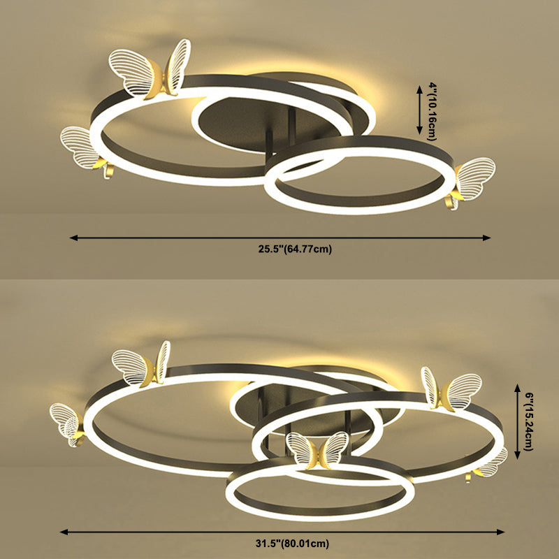 Multi Lights Acryl Deckenmontage Moderne Ring Bündige Fassung Led Licht