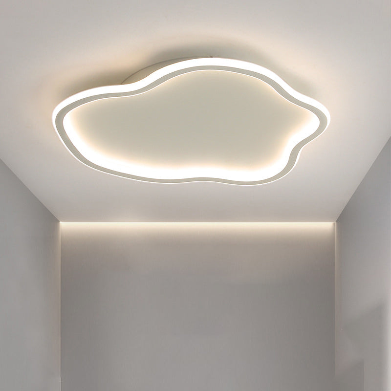 1-Light Waves Flush Ceiling Light Fixtures Modern Style Acrylic Flush Mount Lighting