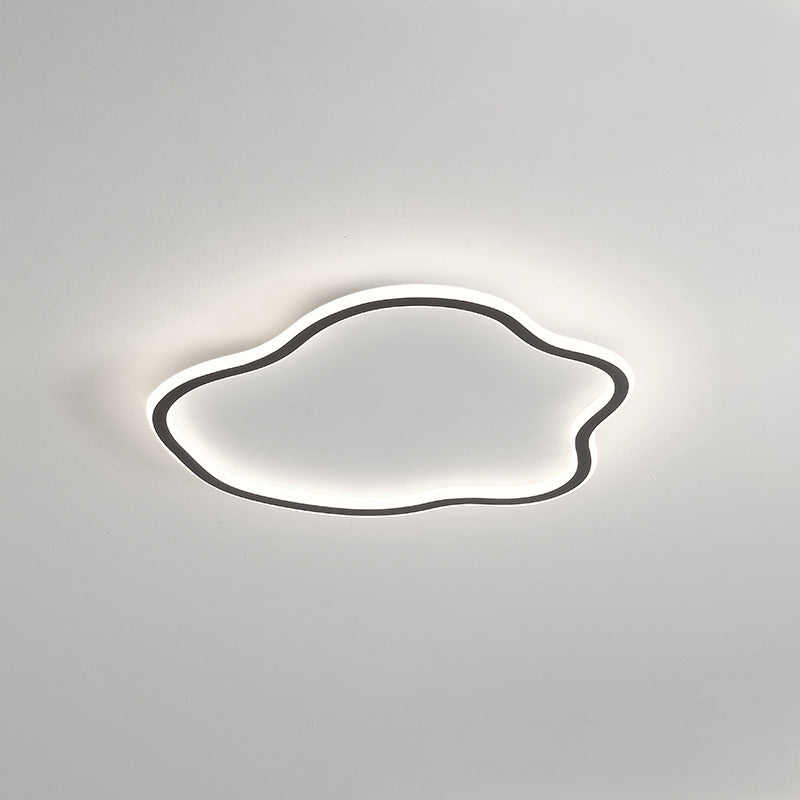 1-Light Waves Flush Ceiling Light Fixtures Modern Style Acrylic Flush Mount Lighting