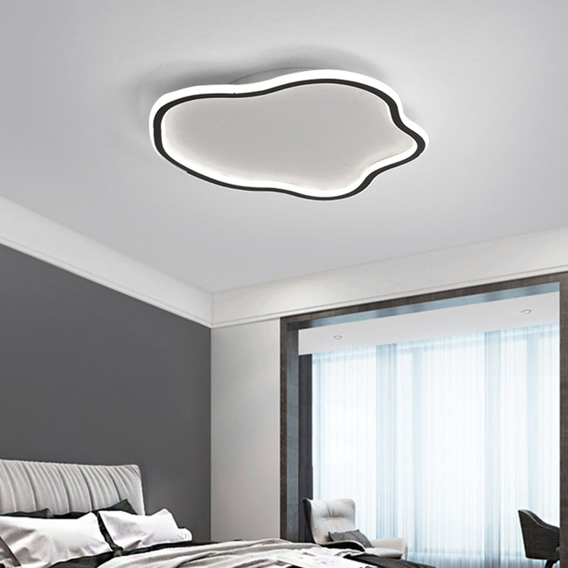 1-Light Waves Flush Ceiling Light Fixtures Modern Style Acrylic Flush Mount Lighting