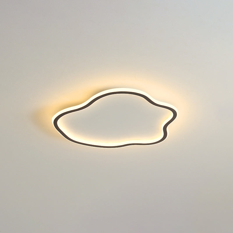 1-Light Waves Flush Ceiling Light Fixtures Modern Style Acrylic Flush Mount Lighting