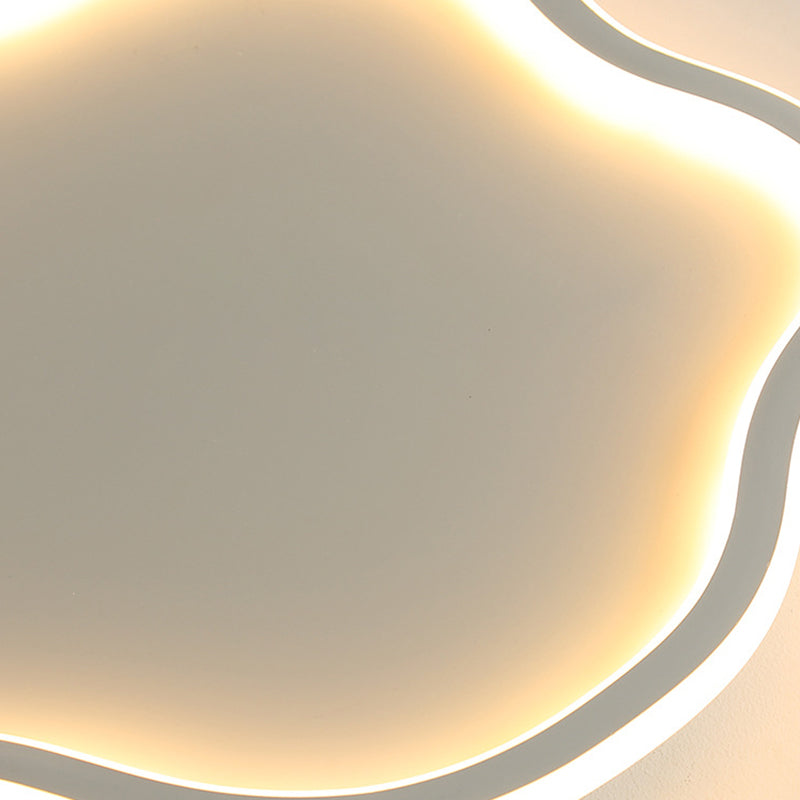 1-Light Waves Flush Ceiling Light Fixtures Modern Style Acrylic Flush Mount Lighting