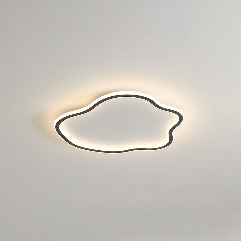 1-Light Waves Flush Ceiling Light Fixtures Modern Style Acrylic Flush Mount Lighting