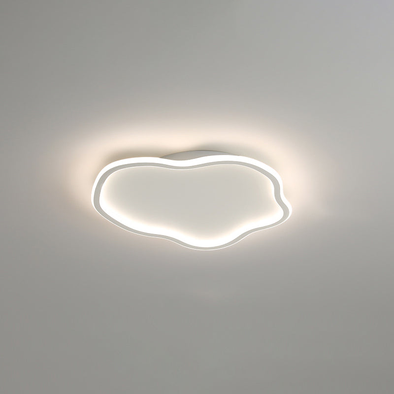 1-Light Waves Flush Ceiling Light Fixtures Modern Style Acrylic Flush Mount Lighting