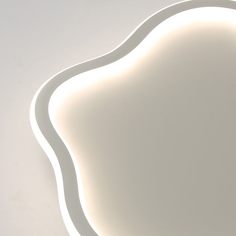 1-Light Waves Flush Ceiling Light Fixtures Modern Style Acrylic Flush Mount Lighting