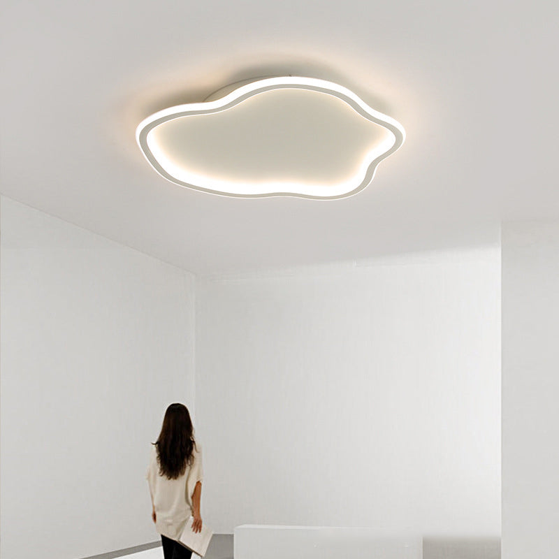 1-Light Waves Flush Ceiling Light Fixtures Modern Style Acrylic Flush Mount Lighting