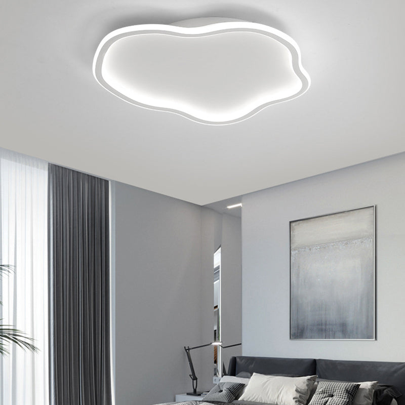 1-Light Waves Flush Ceiling Light Fixtures Modern Style Acrylic Flush Mount Lighting