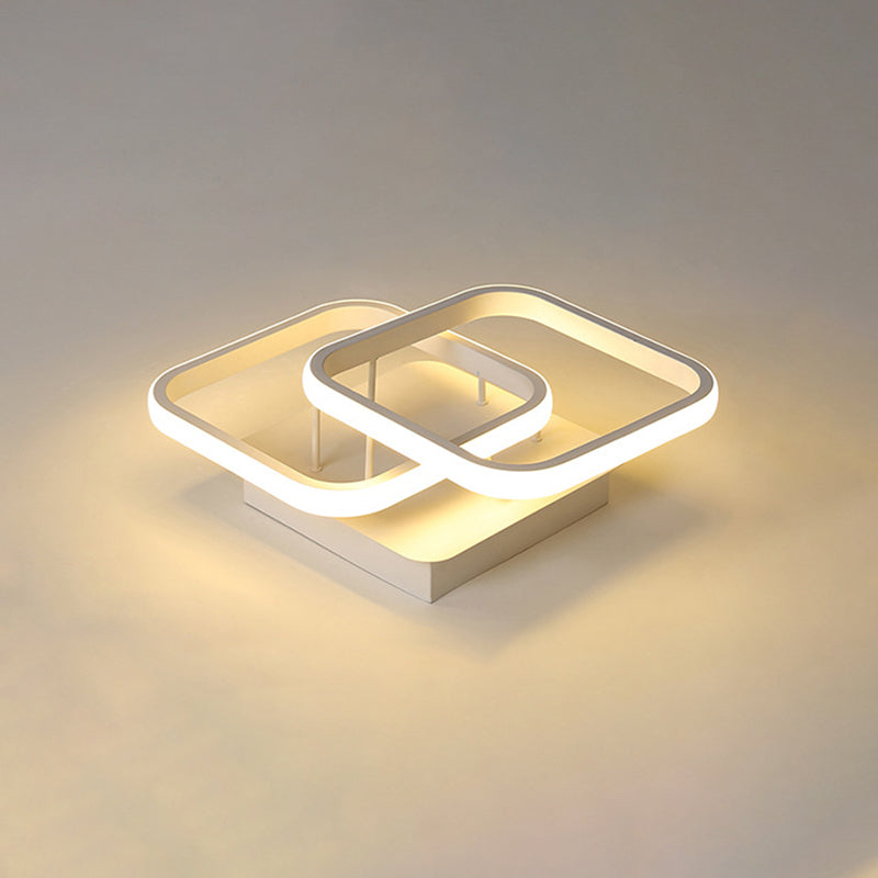Moderne stijl 2-lichts plafondinbouwverlichting Geometrische metalen semi-led inbouwarmatuur