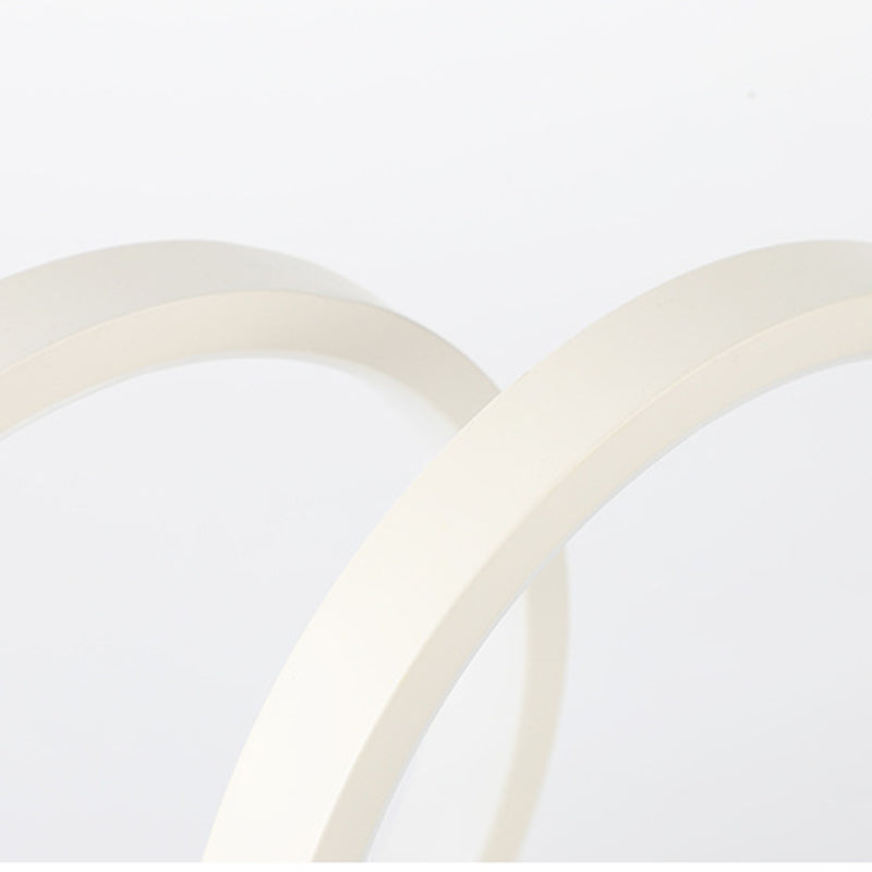 2-Lights Metal Semi Flush Mounted Ceiling Led Lights Modern Style Geometric Ceiling Flush