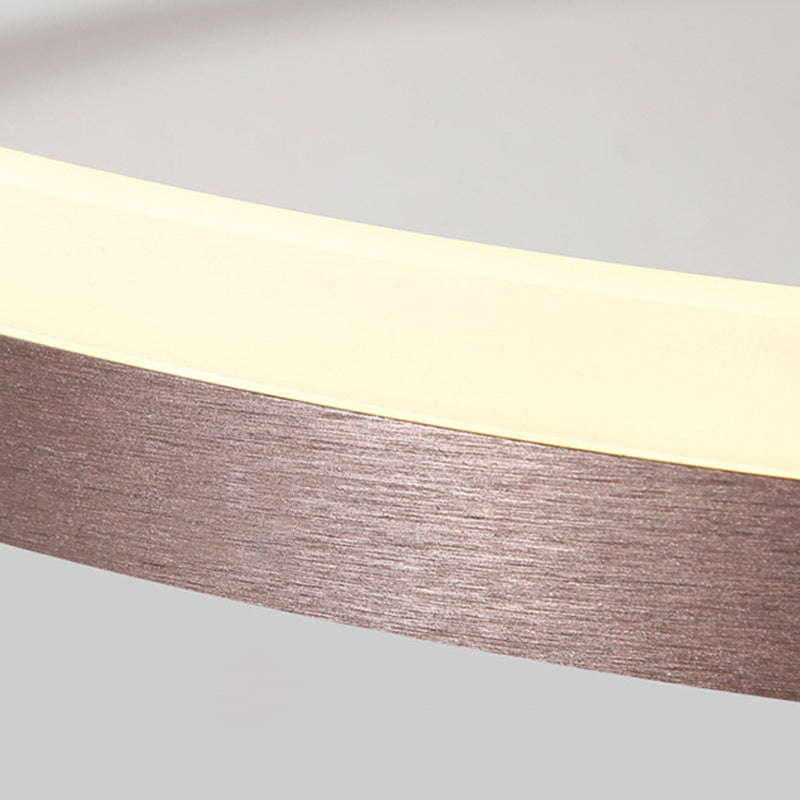 Luminaire de plafond circulaire de style moderne, plafonnier semi-encastré en métal multi-lumières