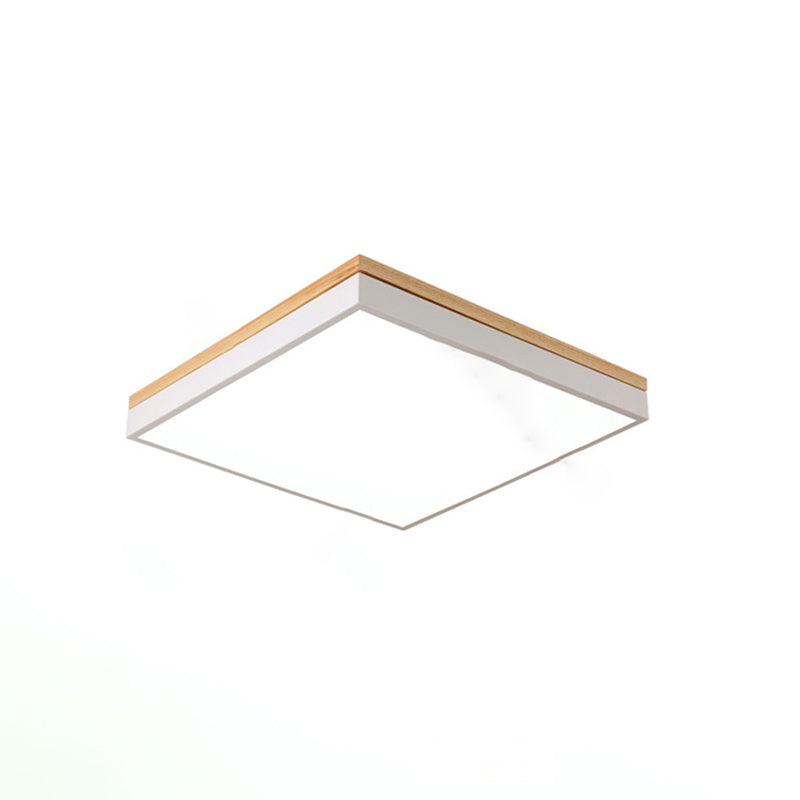 Plafonnier encastré carré en métal de style moderne, 1 tête, montage encastré mené