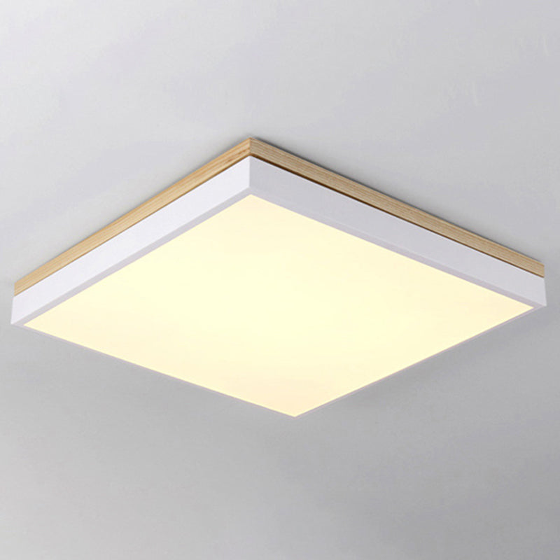 Plafonnier encastré carré en métal de style moderne, 1 tête, montage encastré mené