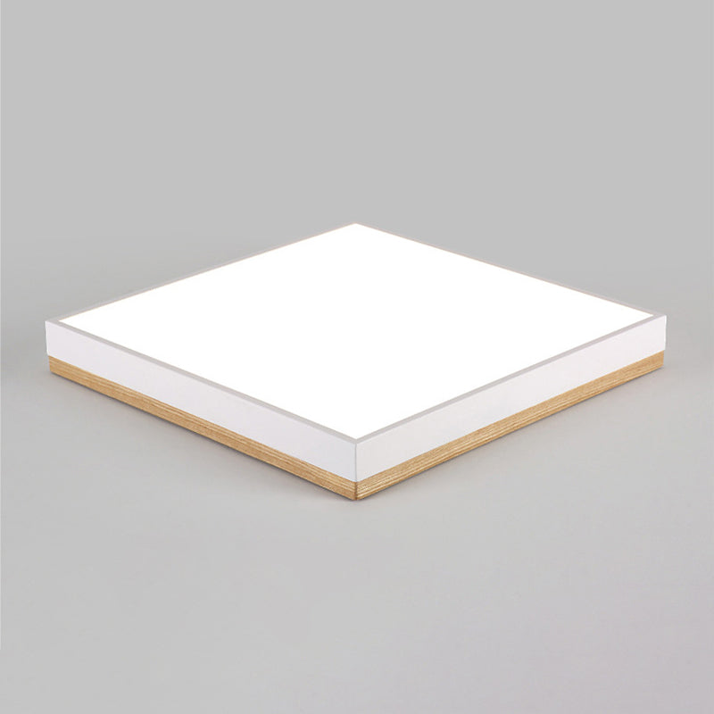 Square Flush Mount Ceiling Light Modern Style Metal 1 Head Led Flush Mount