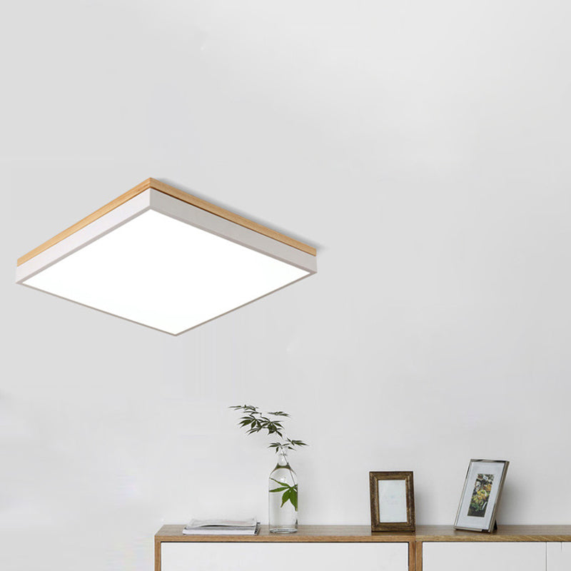 Square Flush Mount Ceiling Light Modern Style Metal 1 Head Led Flush Mount