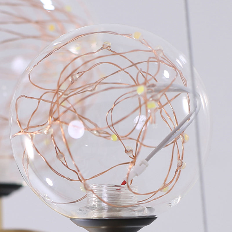 Globe Island Light Fixture Modern Pendant Lighting Metal 5 Light Island Lights