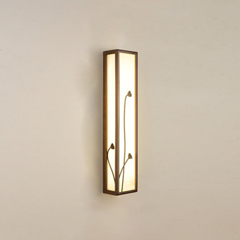 1-licht houten moderne sconce verlichtingsarmaturen kwadraat muurlamp sconce voor woonkamer