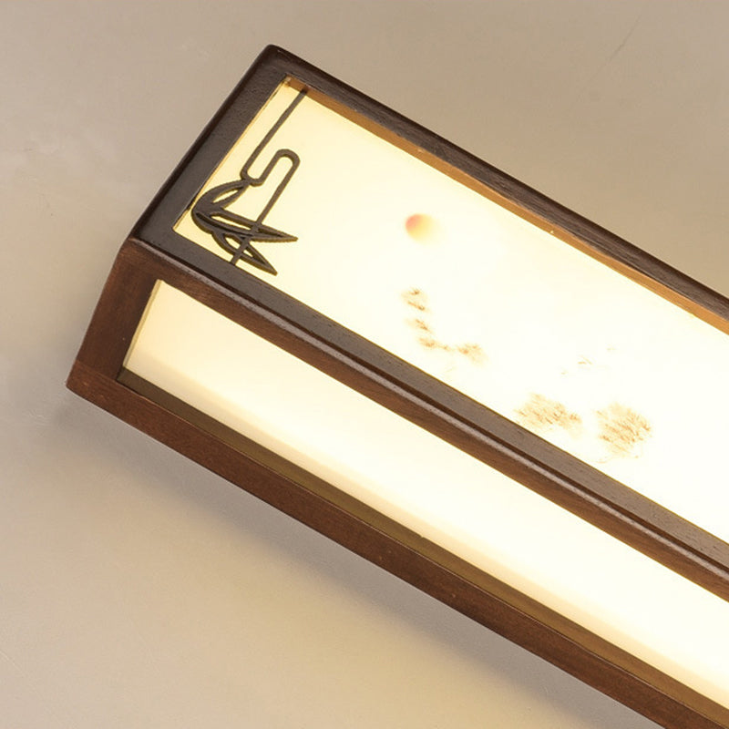 1-licht houten moderne sconce verlichtingsarmaturen kwadraat muurlamp sconce voor woonkamer