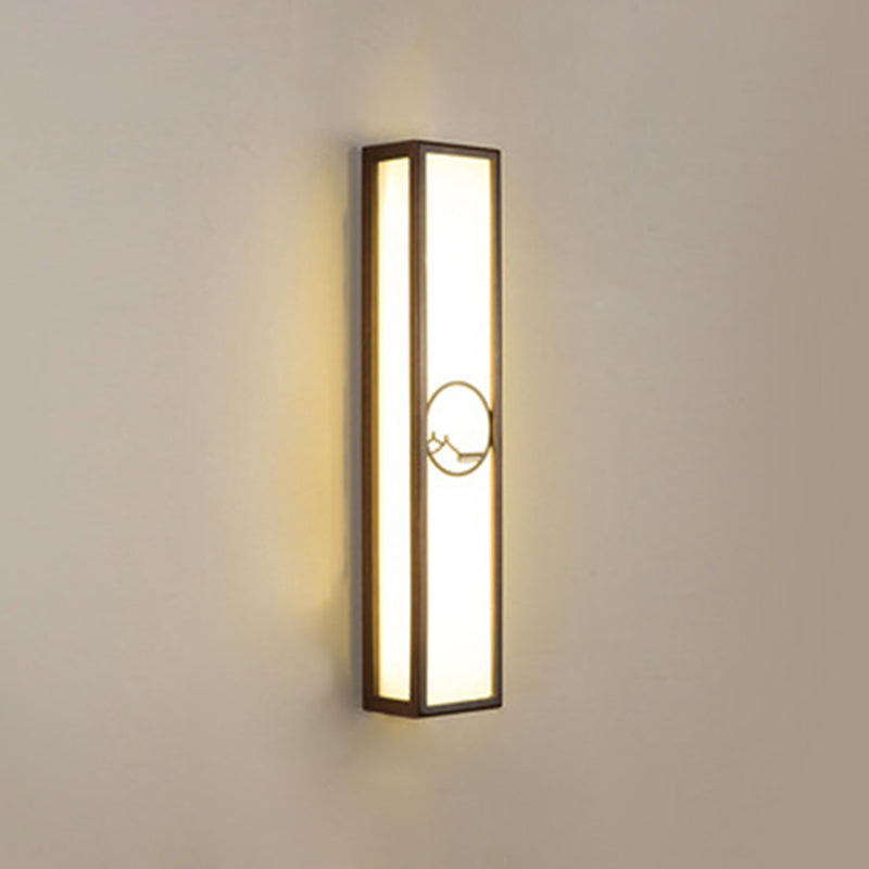 1-licht houten moderne sconce verlichtingsarmaturen kwadraat muurlamp sconce voor woonkamer