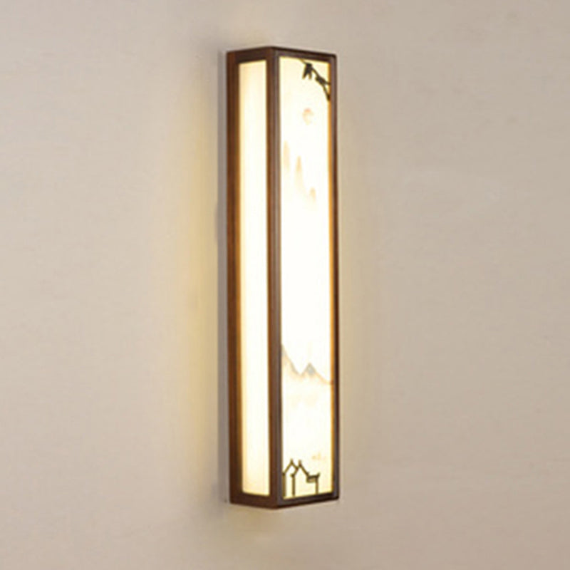 1-licht houten moderne sconce verlichtingsarmaturen kwadraat muurlamp sconce voor woonkamer