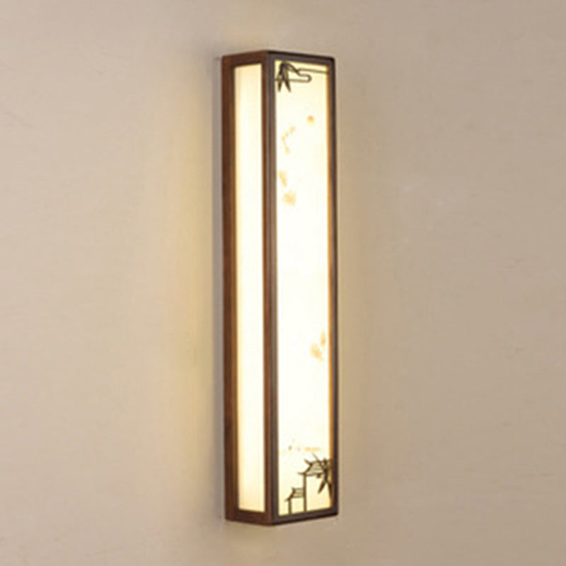 1-licht houten moderne sconce verlichtingsarmaturen kwadraat muurlamp sconce voor woonkamer