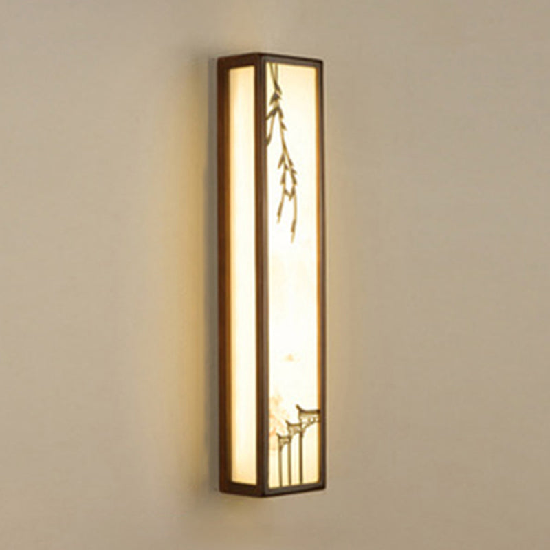 1-licht houten moderne sconce verlichtingsarmaturen kwadraat muurlamp sconce voor woonkamer