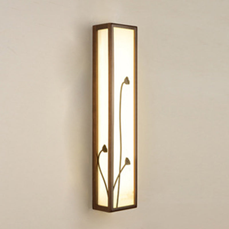 1-licht houten moderne sconce verlichtingsarmaturen kwadraat muurlamp sconce voor woonkamer