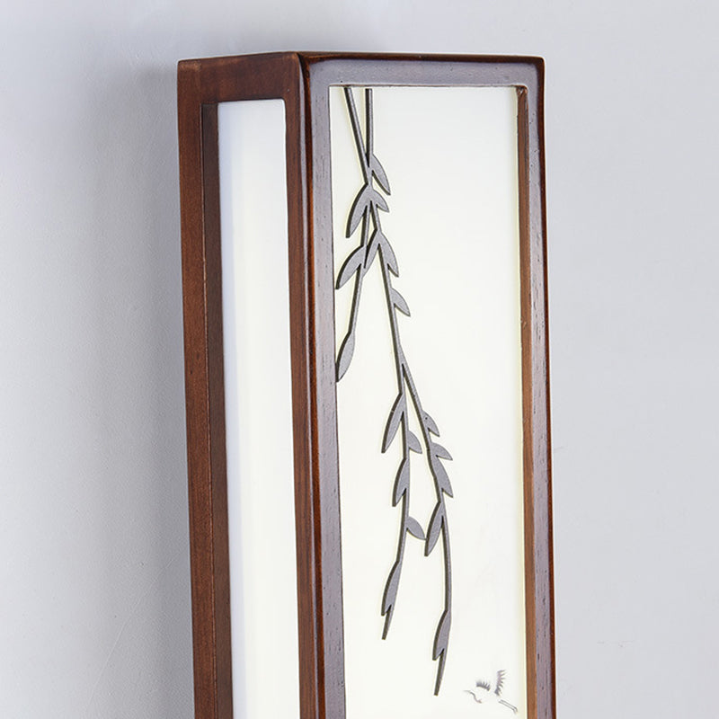 1-licht houten moderne sconce verlichtingsarmaturen kwadraat muurlamp sconce voor woonkamer