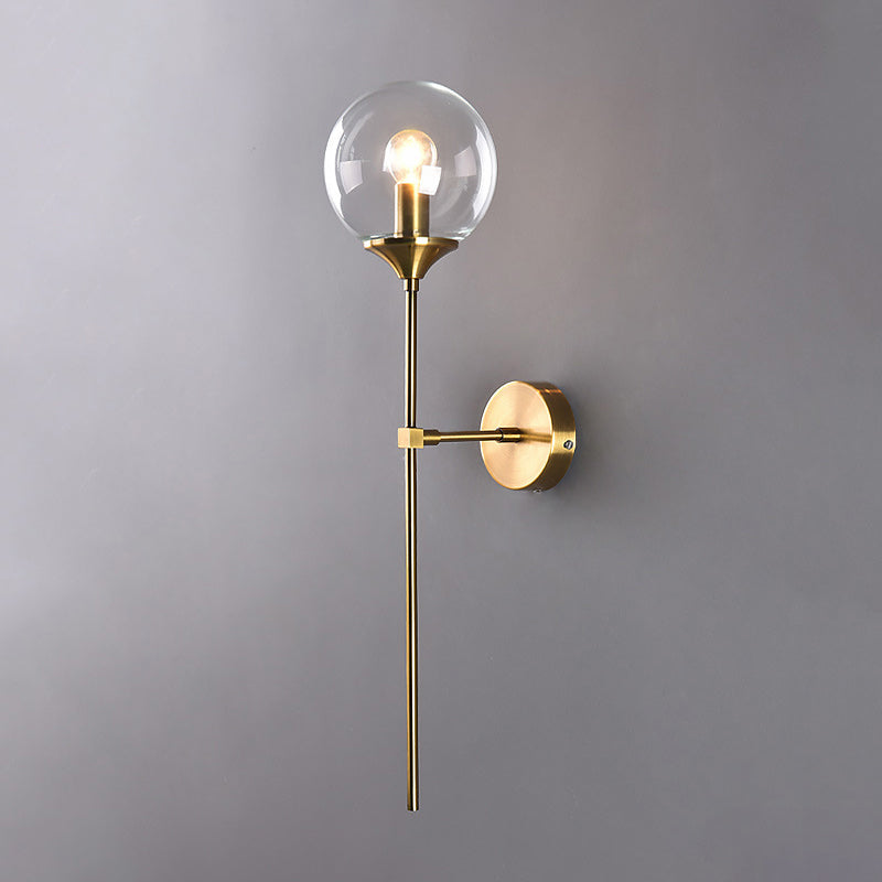Postmodern Glass Wall Lighting Fixture Global Wall Mount Lamp for Living Room