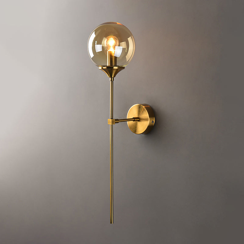 Postmodern Glass Wall Lighting Fixture Global Wall Mount Lamp for Living Room