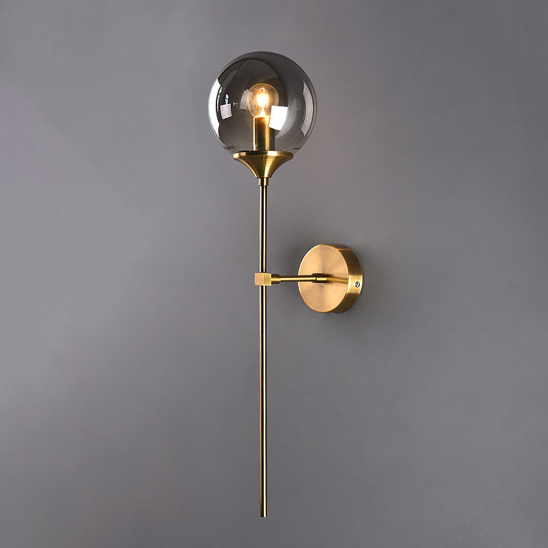 Postmodern Glass Wall Lighting Fixture Global Wall Mount Lamp for Living Room