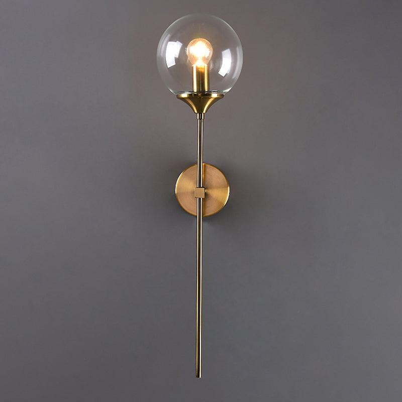 Postmodern Glass Wall Lighting Fixture Global Wall Mount Lamp for Living Room