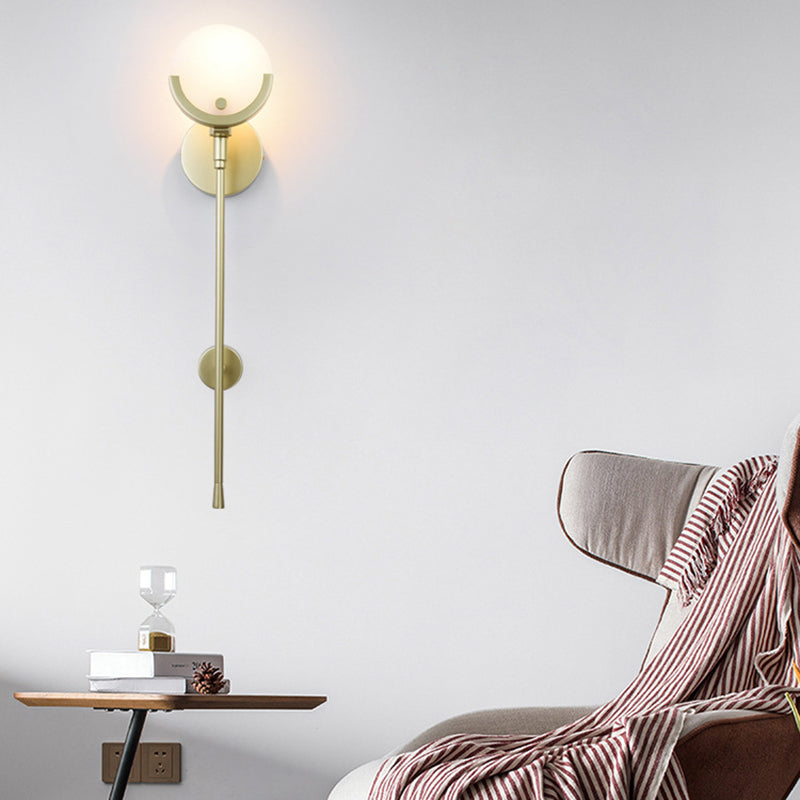 Lampes murales en métal mural mural contemporain à 1 lumière pour le salon