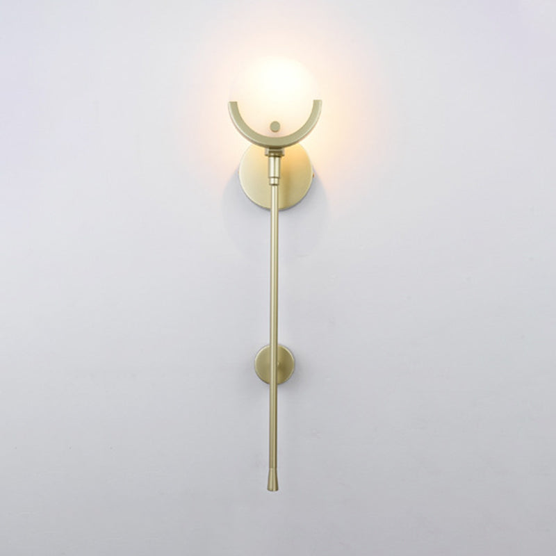 Lampes murales en métal mural mural contemporain à 1 lumière pour le salon