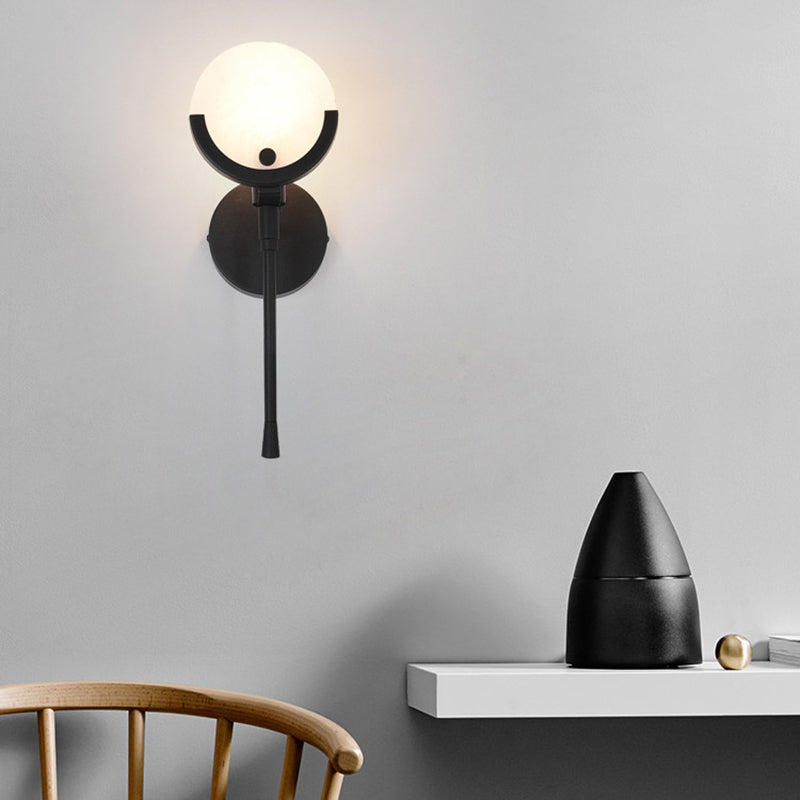 Lampes murales en métal mural mural contemporain à 1 lumière pour le salon