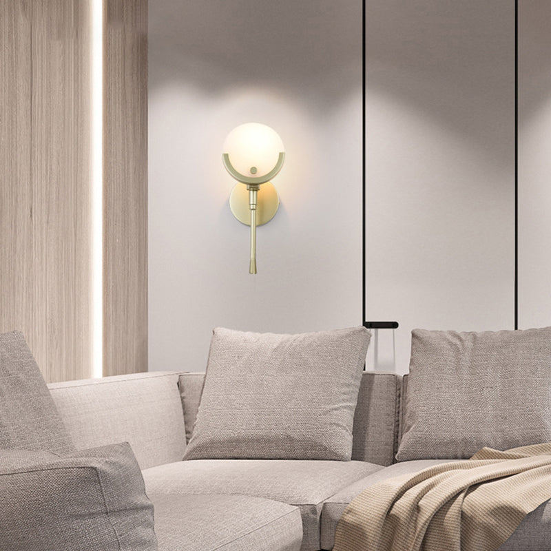 Lampes murales en métal mural mural contemporain à 1 lumière pour le salon