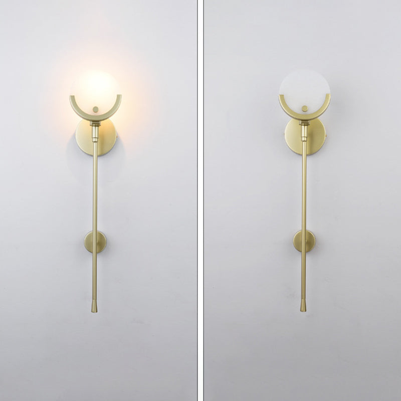 Lampes murales en métal mural mural contemporain à 1 lumière pour le salon