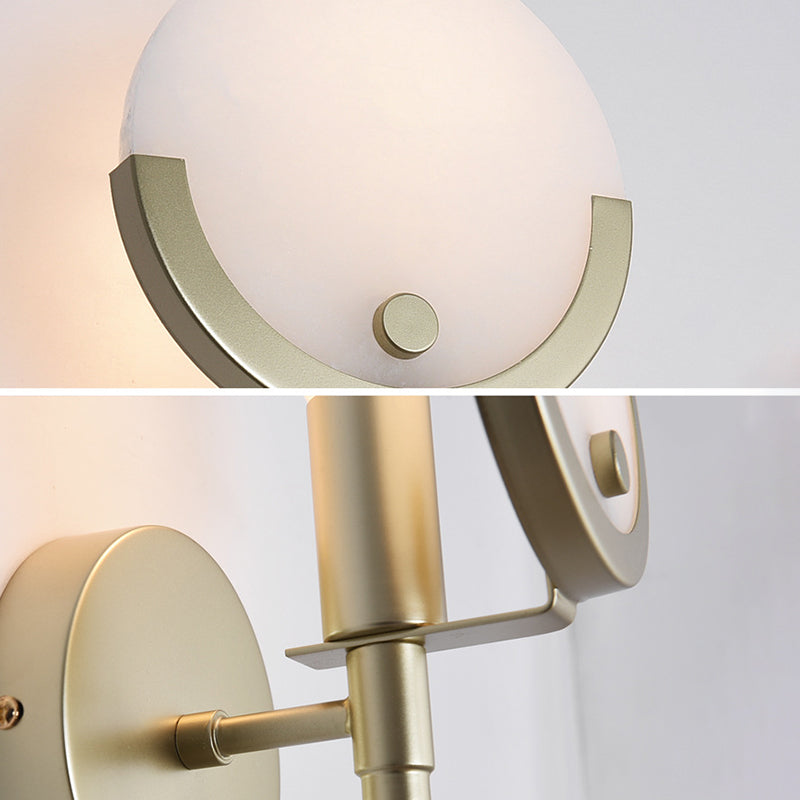 Lampes murales en métal mural mural contemporain à 1 lumière pour le salon