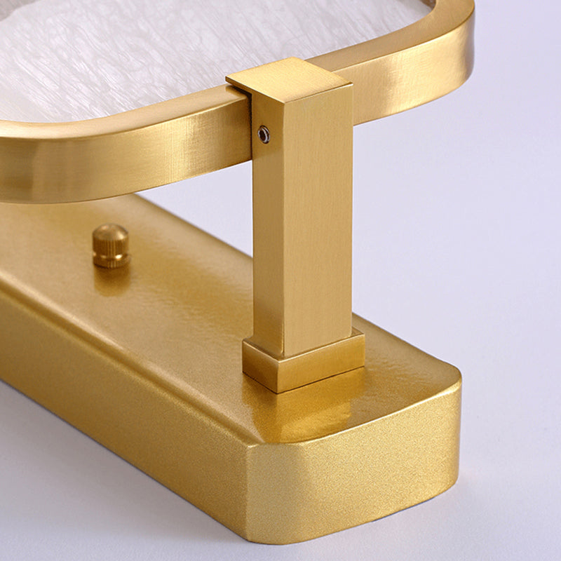 Luce da parete di rame rettangolare contemporanea a parete a 1 luci per camera da letto