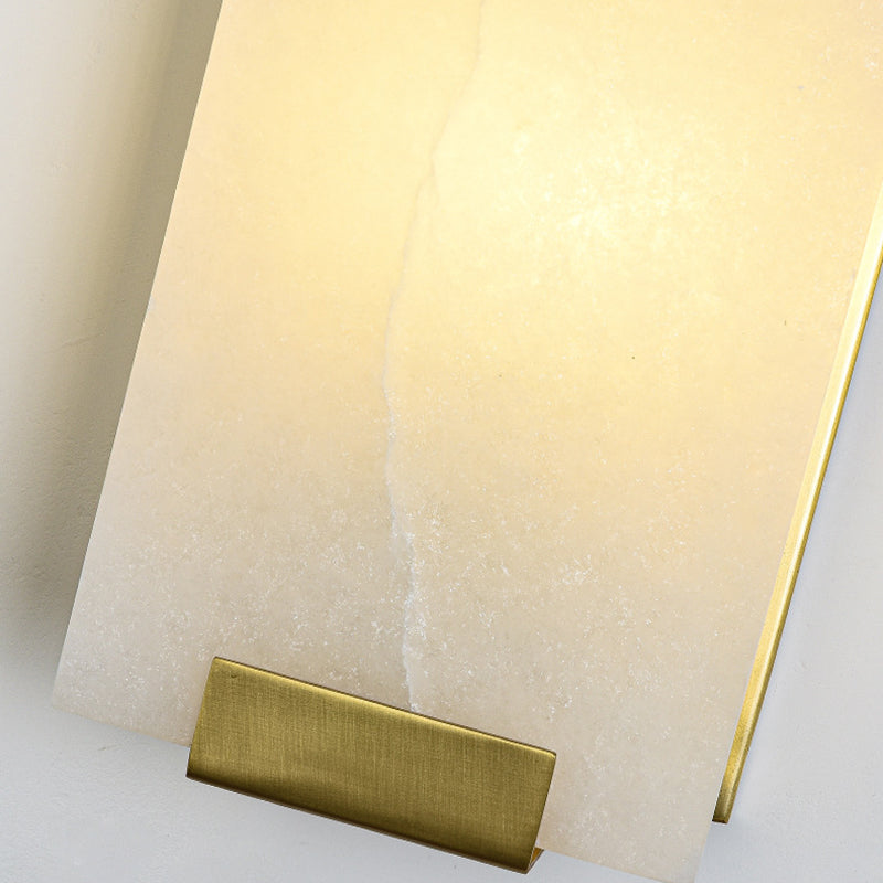 Moderner Marmorrechteck-Wandleuchte 1-Licht-Leuchtenlicht für Wohnzimmer